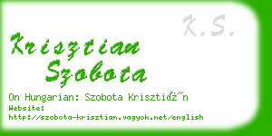 krisztian szobota business card